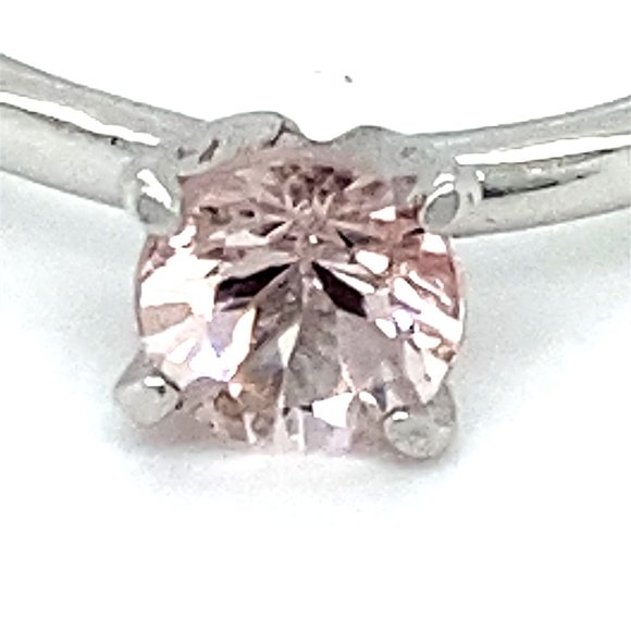 Morganite 1.10ct Platinum Solid Silver Ring - Picture 7 of 7